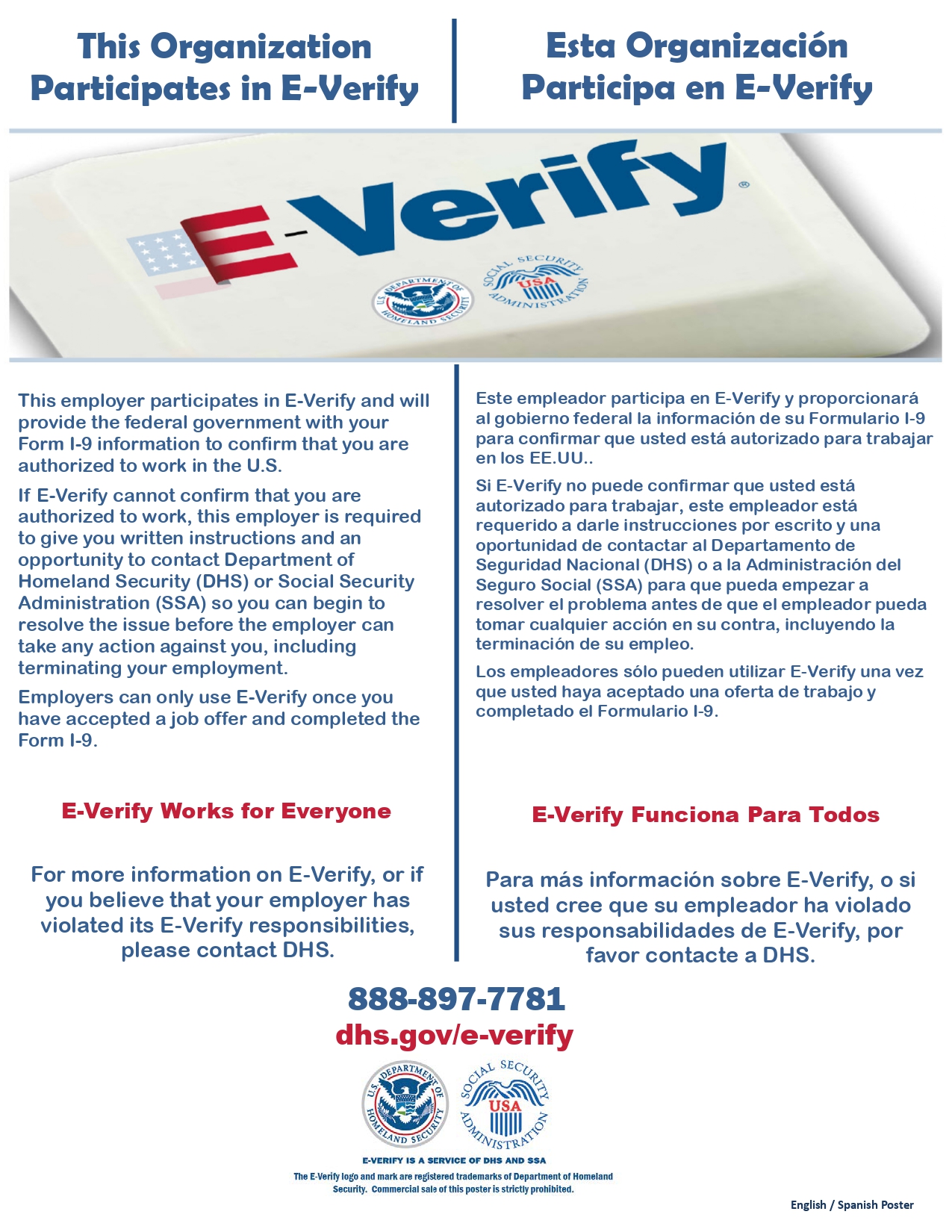 e-Verify Participation Poster
